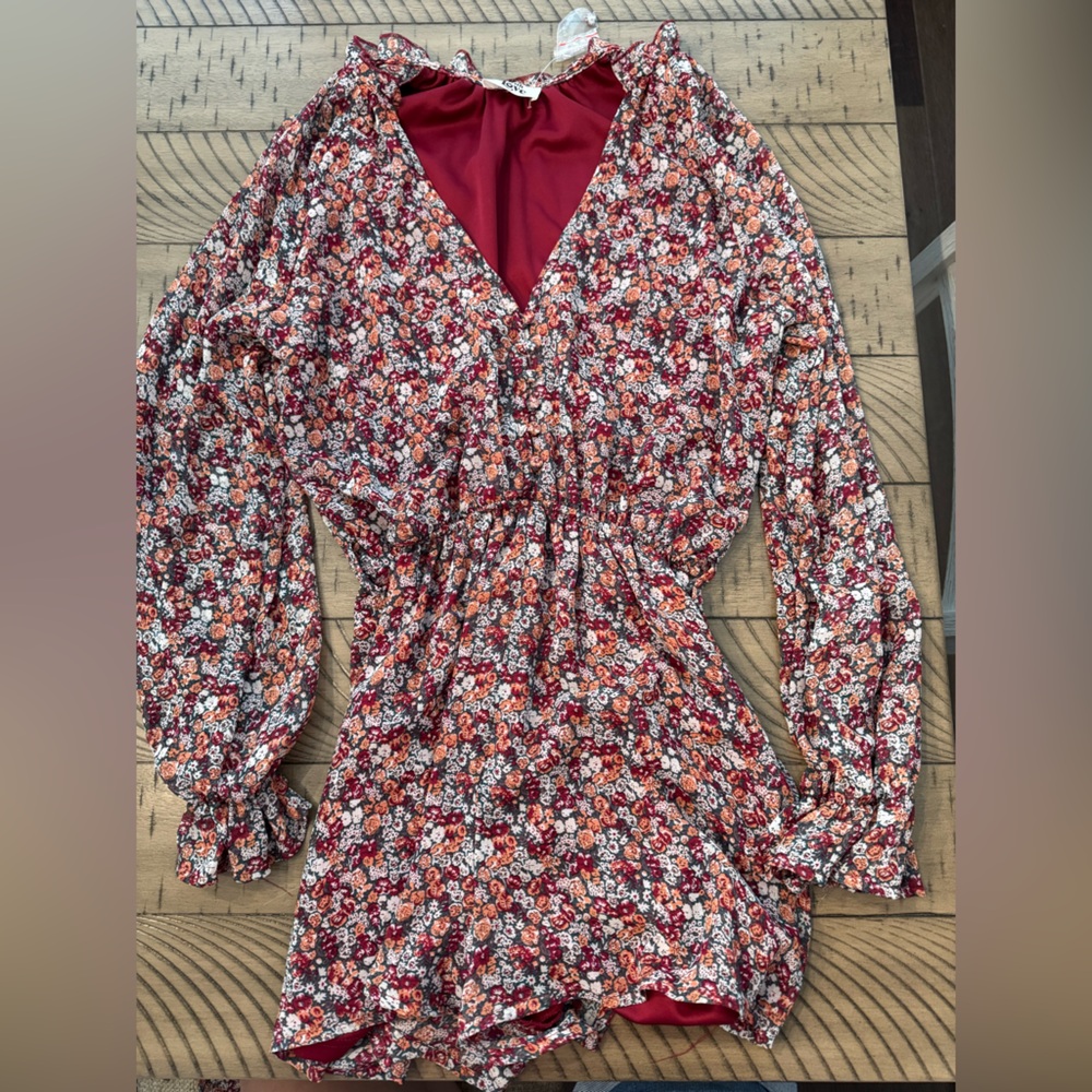Floral Long Sleeve Romper